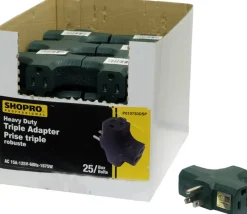 Hot Christmas Forever TRIPLE TAP ADAPTER 3 PRONG GREEN 25PCS HD ALL RUBBER