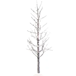 Hot Christmas Forever TWIG TREE BROWN W/ SNOW 59″ 186 LED TWK WARM WHITE LIGHTS 120V