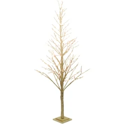 Discount Christmas Forever TWIG TREE GOLD 83″ 306 LED WARM WHITE LIGHTS 120V CHAMP. GLTR