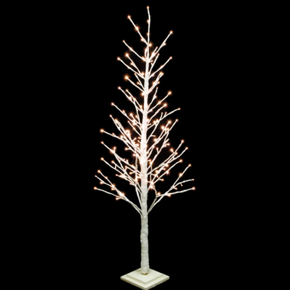 Sale Christmas Forever TWIG TREE WHITE 59″ 186 LED WARM WHITE LIGHTS 120V WHITE GLTR.