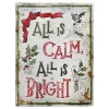 Clearance Christmas Forever WALL DECOR METAL 10″X14″ RUSTIC/VINTAGE “ALL IS CALM & BRIGHT”