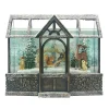 Discount Christmas Forever WATER GLOBE FROSTED GREEN HOUSE W/ ANIMALS 9″X8″ W/ GLITTER SPINNER, LED LIGHT, B/O