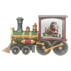 Online Christmas Forever WATER GLOBE SANTA ON A TRAIN 12.5″X7″ W/ GLITTER SPINNER, LED LIGHT, B/O, LED LIGHT, B/O