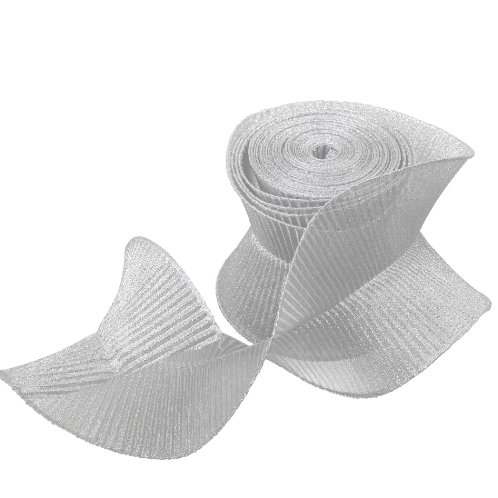 Online Christmas Forever WIRED CRINKLE RIBBON 4.7″ X 5YDS SILVER