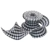 Outlet Christmas Forever WIRED CRINKLE RIBBON 4.7″ X 5YDS BLACK/ WHITE PLAID