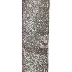 Sale Christmas Forever WIRED RIBBON 2.5″x10 YDS. CHAMPANGE W/ GLITTER