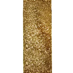 Christmas Forever WIRED RIBBON 2.5″x10 YDS. GOLD W/ GLITTER
