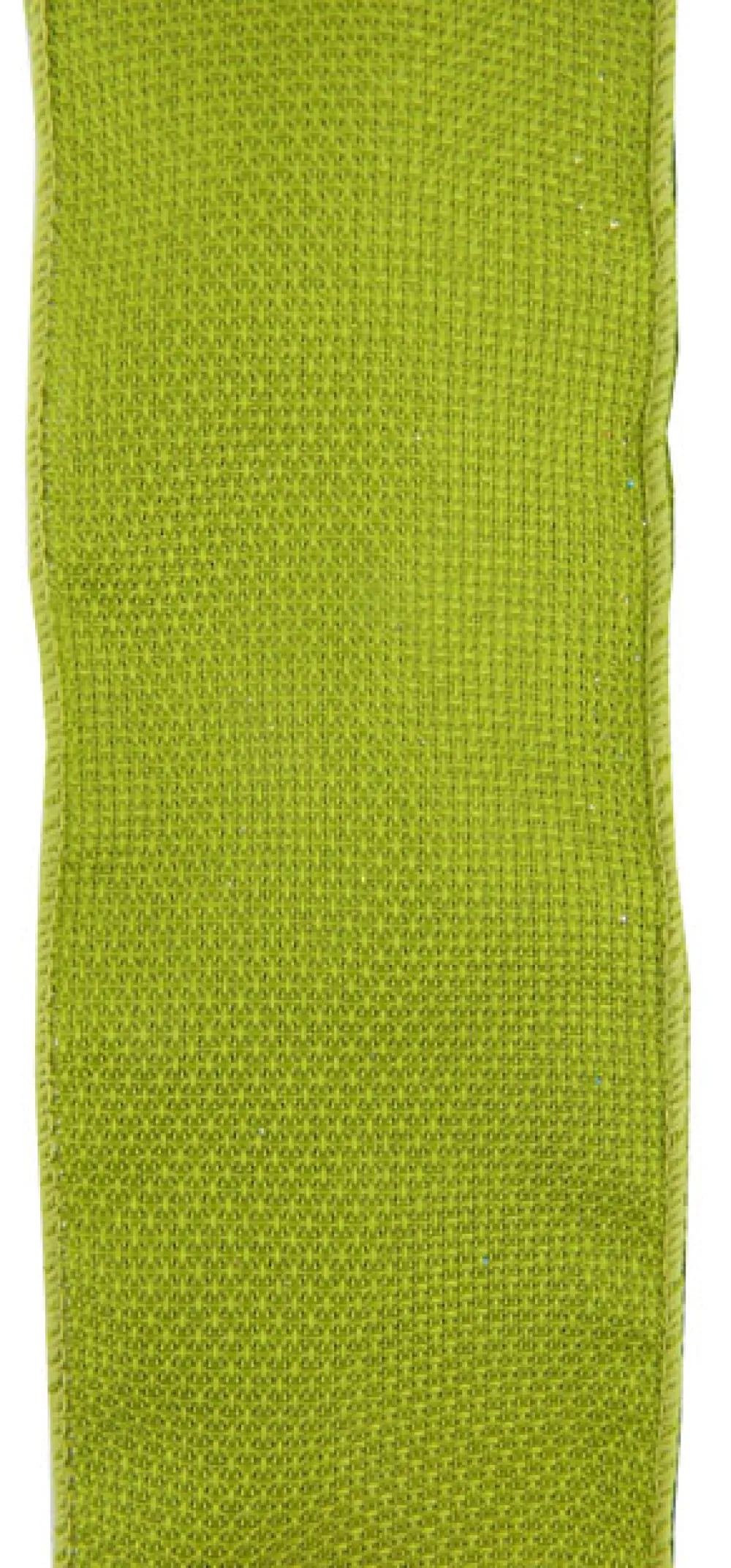 Outlet Christmas Forever WIRED RIBBON 2.5″X10 YDS GREEN (CHARTREUSE) BURLAP LOOK