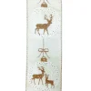 Best Christmas Forever WIRED RIBBON 2.5″X10 YDS IVORY W/GOLD REINDEER IN BALLS