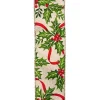 New Christmas Forever WIRED RIBBON 2.5″X10 YDS IVORY W/ HOLLY, RED BERRIES & RED RIBBON