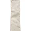 Outlet Christmas Forever WIRED RIBBON 2.5″X10 YDS IVORY W/ GOLD PRINT CRISS-CROSS PATTERN