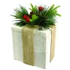 Outlet Christmas Forever WOODEN GIFT BOX 3.5″x6″ WITH RUSTIC | BURLAP DECORATION