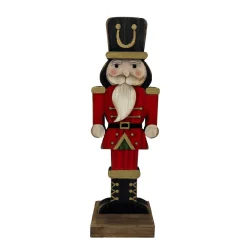 Christmas Forever WOODEN NUTCRACKER STANDING 7″ RED COAT