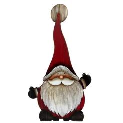 Online Christmas Forever WOODEN SANTA 18″ RED HAT EASEL BACK 18″