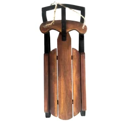 Discount Christmas Forever WOODEN SLEIGH 16″ BROWN/NAT