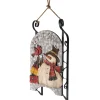 Outlet Christmas Forever WOODEN SNOWMAN 17″ ON SLEIGH W/ TIN LOOK