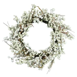 Outlet Christmas Forever WREATH BERRY 24″ CREAM /WHITE BERRY