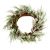 Hot Christmas Forever WREATH CEDAR 20″ FROSTED/ ICED W/ PINE CONE