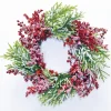 Clearance Christmas Forever WREATH GRN 22″ CEDAR W/ FROSTED BERRIES