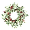 Online Christmas Forever WREATH GRN 22″ HOLLY LEAF W/RED BERRY