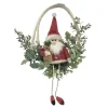 Discount Christmas Forever WREATH SANTA 25″ CREAM/NATURAL W/ BERRIES & GREENERY